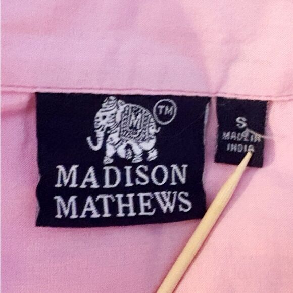 Madison Mathews Darien MIDI Dress Pink Block Print Size Small $198.00 - Picture 6 of 6